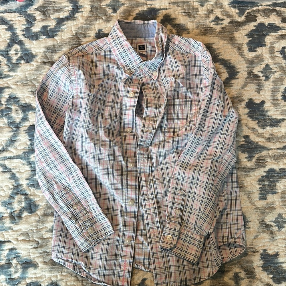 EUC Janie and Jack Boys Plaid Button Down - Size 6